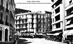 Alger - Bab-el-Oued - Carrefour du Boulevard Provence et Avenue des Consulats